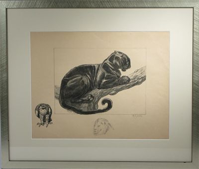 Appraisal: Panthere Branchee' a lithograph on paper by Paul Jouve dated