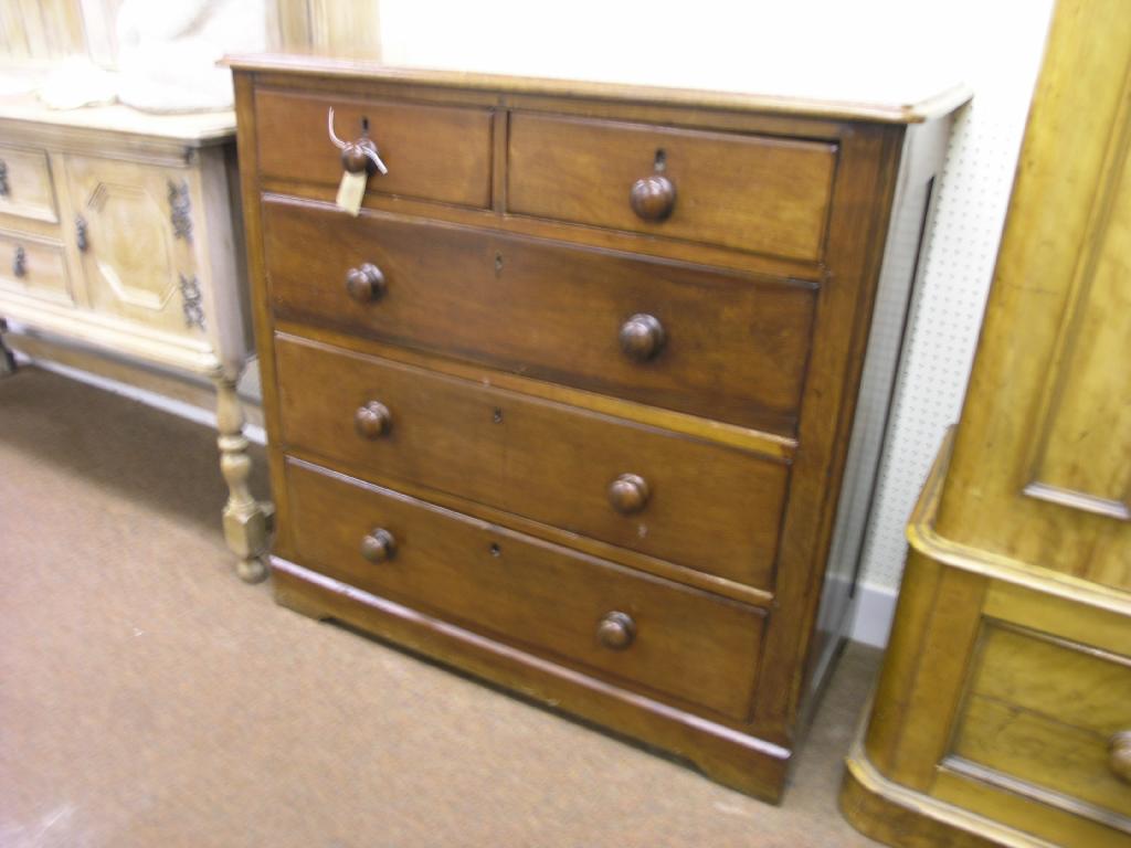 Appraisal: A Victorian grained wood chest two short and three long