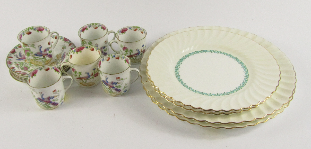 Appraisal: A Diamond China late thC part coffee service decorated with