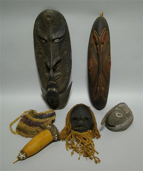 Appraisal: COLLECTION OF PAPUA NEW GUINEA TRIBAL ITEMS Including a small