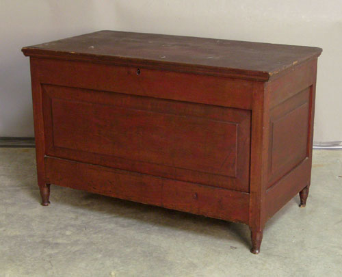 Appraisal: Pennsylvania red stained blanket chest th c h w