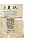 Appraisal: BIBLE IN LATIN Biblia Sacra Veteris Novi Testamenti iuxta vulgatam