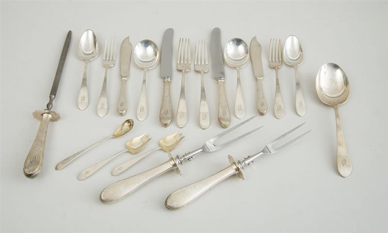 Appraisal: GORHAM SILVER -PIECE FLATWARE SERVICE IN THE POINTED ANTIQUE PATTERN