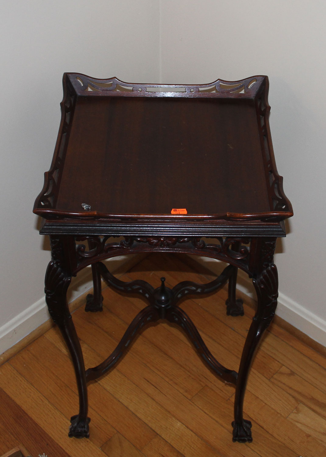 Appraisal: Chinese Chippendale style mahogany stand