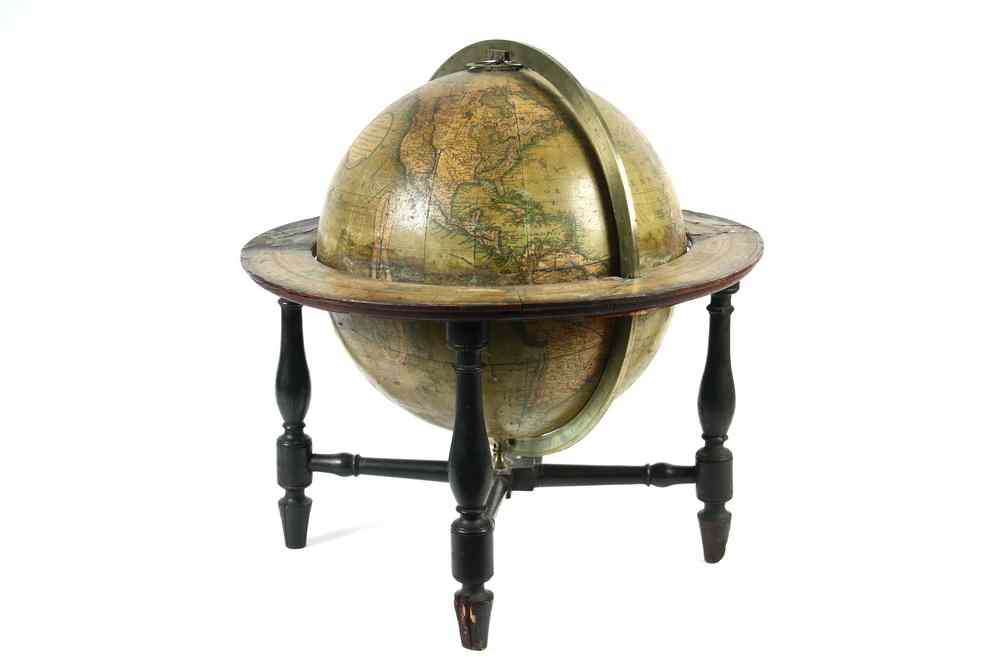 Appraisal: GLOBE - Early terrestrial table top globe on stand by