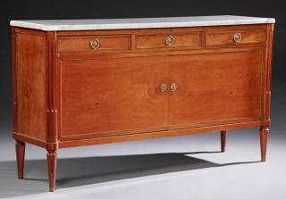 Appraisal: French Louis XVI Style Carved Mahogany Ormolu Moun French Louis