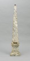 Appraisal: Marble Obelisk Large obelisk made of white marble veined with