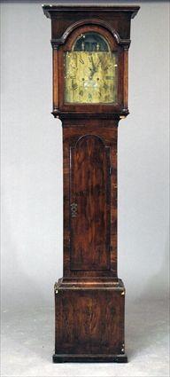 Appraisal: George III Walnut Longcase Clock the Movement by John Banister