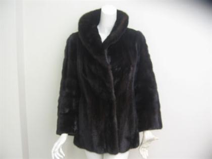 Appraisal: Brown mink short coat Givenchy Retailed by Nan Duskin round