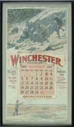 Appraisal: WINCHESTER CALENDAR Famous A B Frost calendar with top an