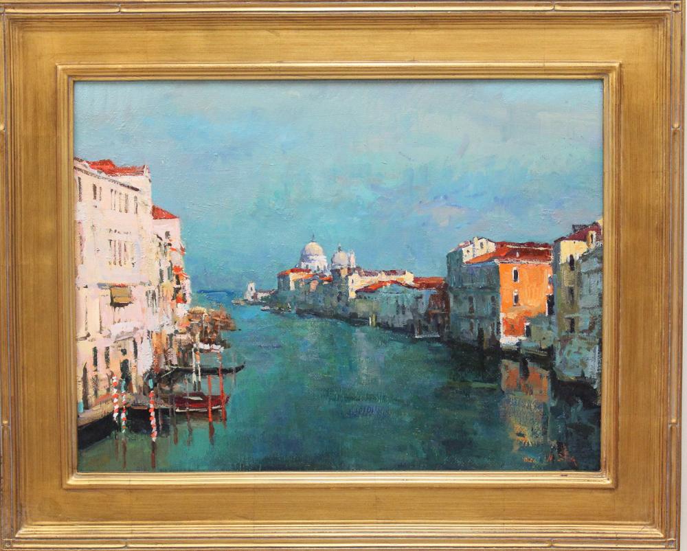 Appraisal: NICK STOQ United States st century oil on board Venice