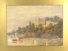 Appraisal: A framed and glazed watercolour of a river scene unsigned