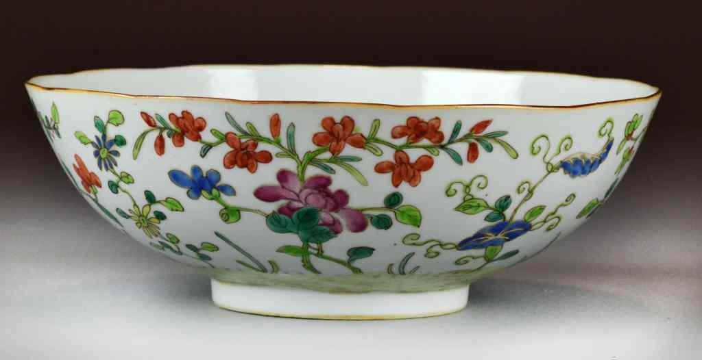 Appraisal: Chinese Ming Famille Rose Porcelain BowlFinely enamelled to depict lotus