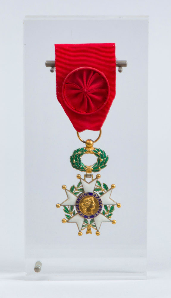 Appraisal: FRENCH ENAMEL GILT-METAL MEDAL OF HONOR Inscribed on obverse Republique