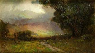 Appraisal: Arthur William Best American - Stormy Landscape Mt Tamalpais oil