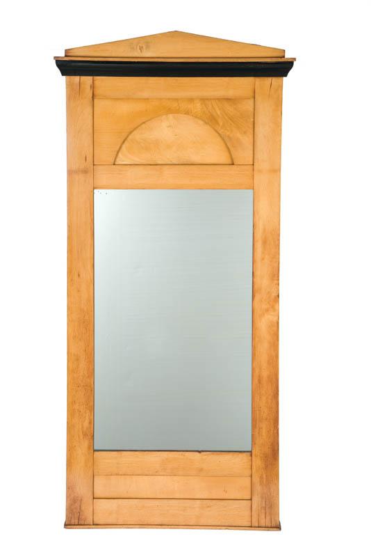 Appraisal: BIEDERMEIER-STYLE MIRROR European nd half- th century maple veneer over