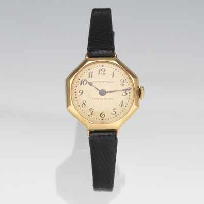 Appraisal: A Ladies' Tiffany Co Wrist Watch k yellow gold hexagonal