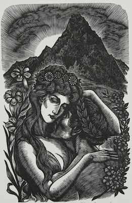 Appraisal: Fritz Eichenberg American - Eleanora Wood engraving signed in pencil