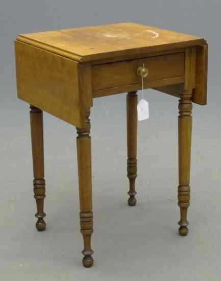 Appraisal: th c single drawer work stand Top '' x ''