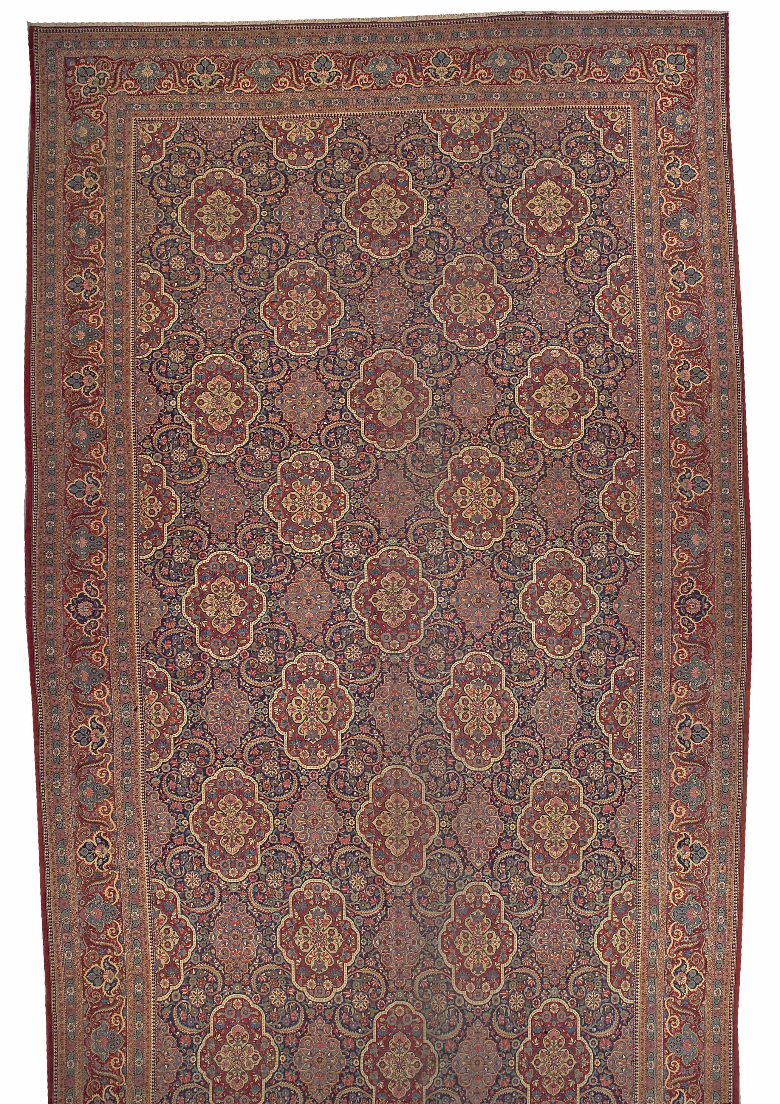 Appraisal: A Kashan carpet Central Persiacirca size approximately ft x ft