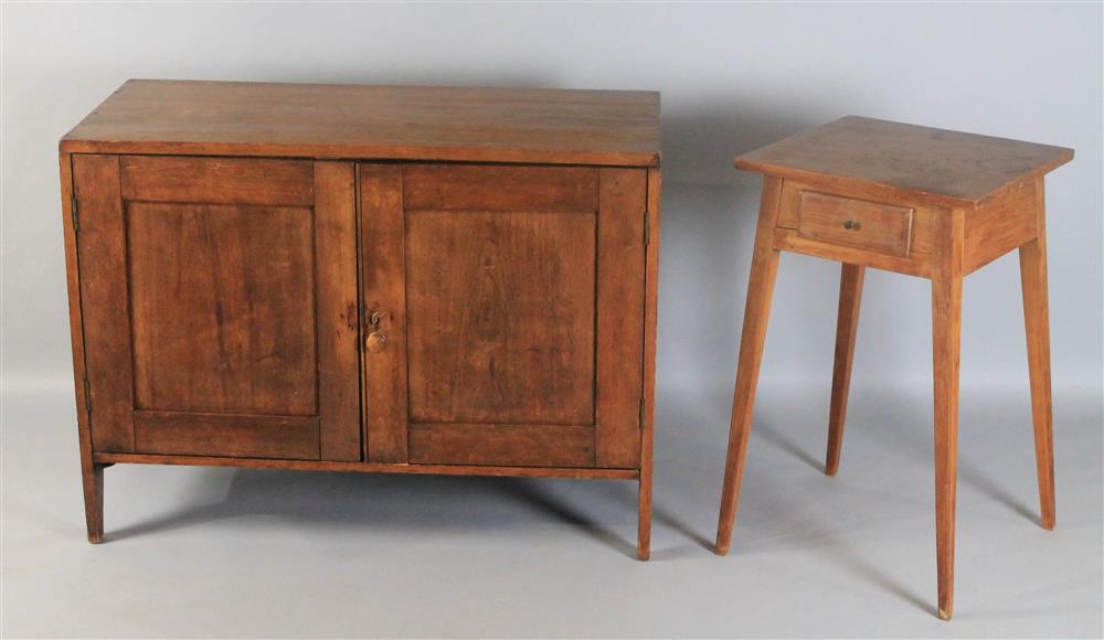 Appraisal: SHAKER STYLE WORK TABLE WITH DRAWER ALONG WITH A VINTAGE