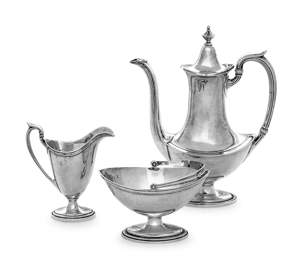 Appraisal: An American Silver Three-Piece Coffee Service Gorham Mfg Co Providence