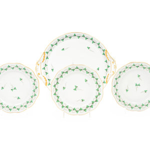 Appraisal: Four Herend Porcelain Articles comprising a tray and three plates