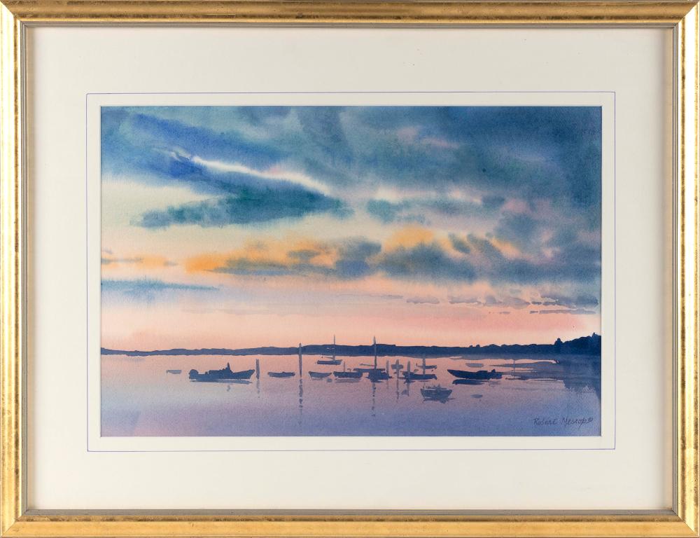 Appraisal: ROBERT B MESROP MASSACHUSETTS CONTEMPORARY NORTH BAY MORNING OSTERVILLE WATERCOLOR