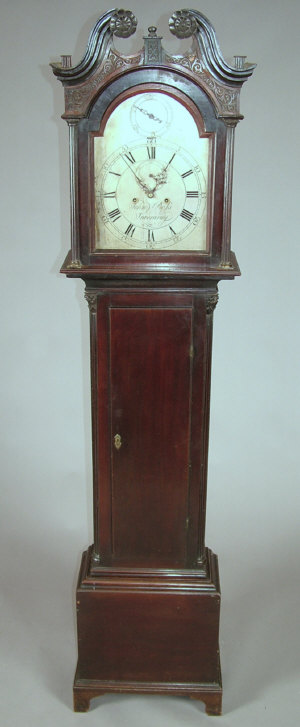 Appraisal: A mahogany longcase clock by John Ross Inveraray the swan