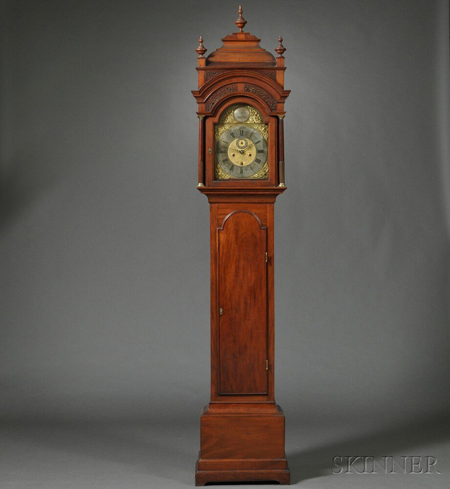 Appraisal: Mahogany Tall Case Clock dial marked William Claggett Boston early