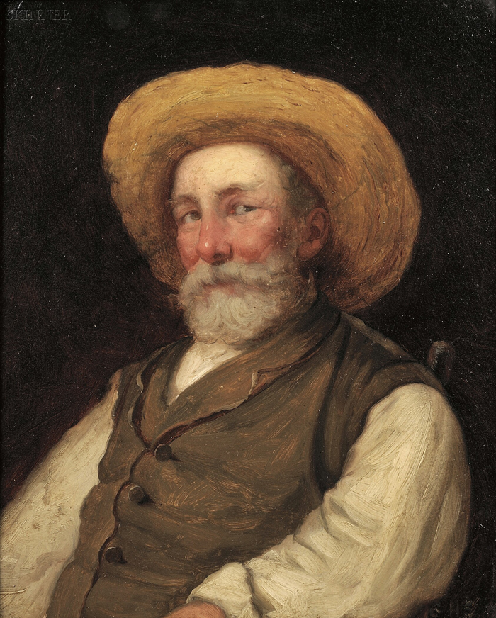 Appraisal: George Henry Story American - Man in a Straw Hat