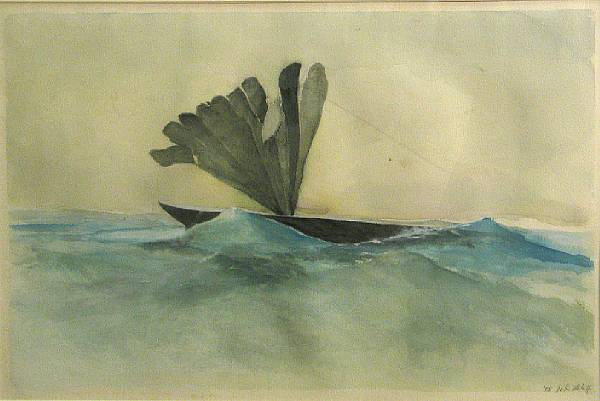 Appraisal: John Scott Roloff American b Boat signed and dated '