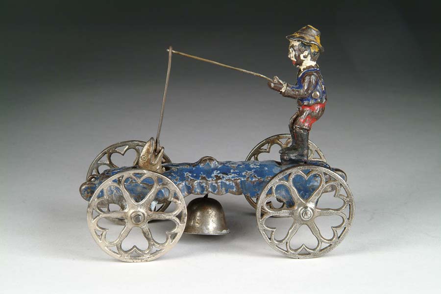 Appraisal: BOY FISHING BELL TOY Manufactured by N N Hill Brass