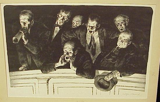 Appraisal: Joseph Hirsch American - lithograph The Hecklers ed AAA Cole