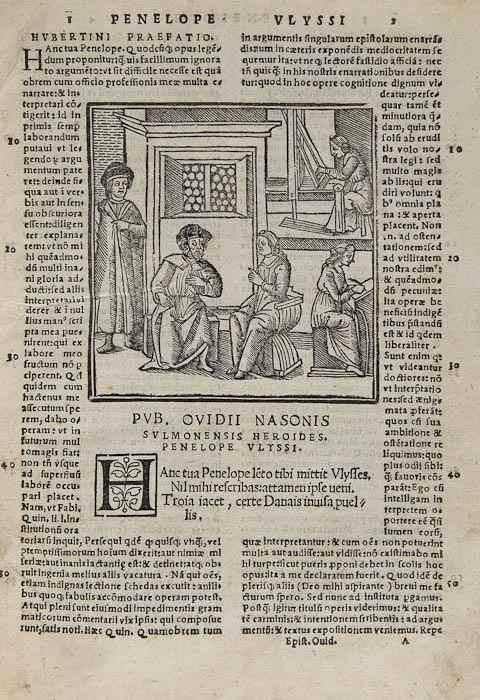 Appraisal: Ovidius Naso Publius Heroides double column commentary around text woodcut