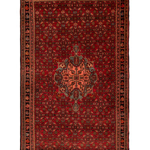 Appraisal: A Persian Wool Rug Mid- th Century feet inches x