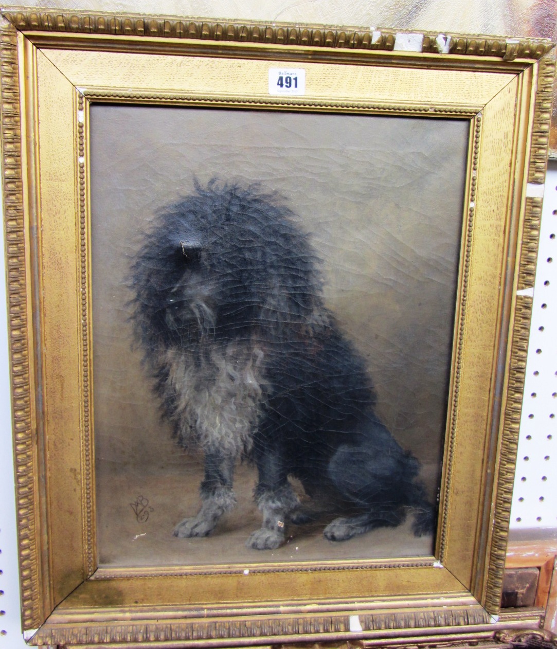 Appraisal: English School th century A French Poodle oil on canvas