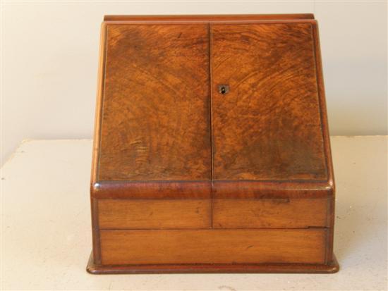 Appraisal: Late th early th century mahogany and burr walnut stationery