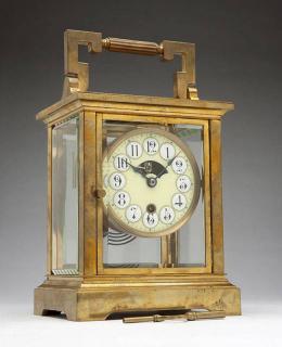 Appraisal: A Boston Clock Co 'Giant' brass carriage clock Late th