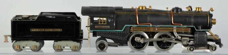 Appraisal: American Flyer Steam Locomotive Tender Pre-war Standard gauge Engine has