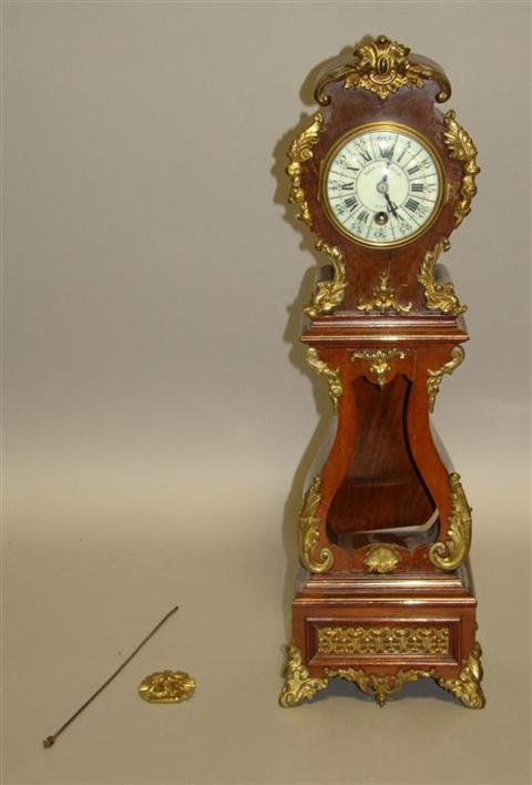 Appraisal: SHREVE CRUMP LOW MANTLE CLOCK Marked on the dial in