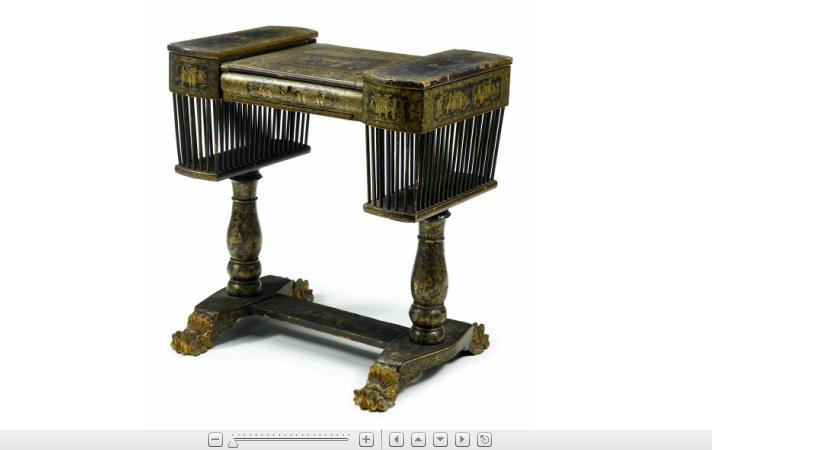 Appraisal: Chinese Export lacquered work tablecirca