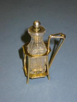 Appraisal: A VICTORIAN MINIATURE CUT GLASS CAYENNE PEPPER POT maker Saunders