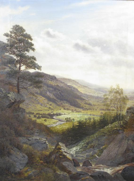 Appraisal: HENRY CHEADLE - A Tranquil river valley signed 'H Cheadle'