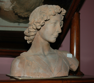 Appraisal: A CLASSICALLY STYLED TERRACOTTA BUST OF DAVID