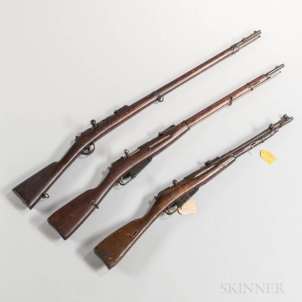 Appraisal: Three Military Rifles Three Military Rifles a Type Chinese Mosin