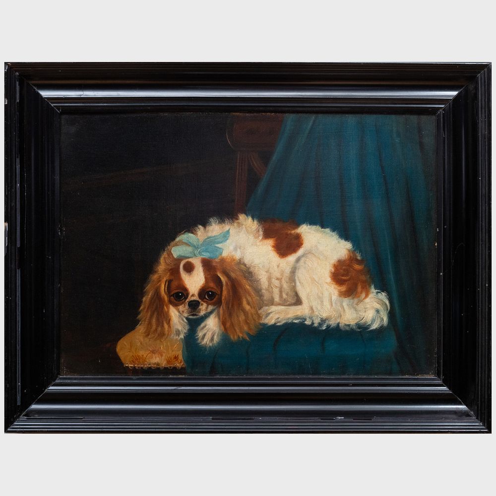 Appraisal: English School Portrait of a Cavalier King Charles Spaniel Oil