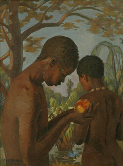 Appraisal: George Mnyalaza Milwa Pemba South African - Young Couple oil