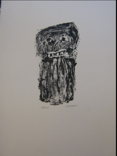 Appraisal: HENRI MICHAUX Two lithographs Abstract Form Signed and numbered in