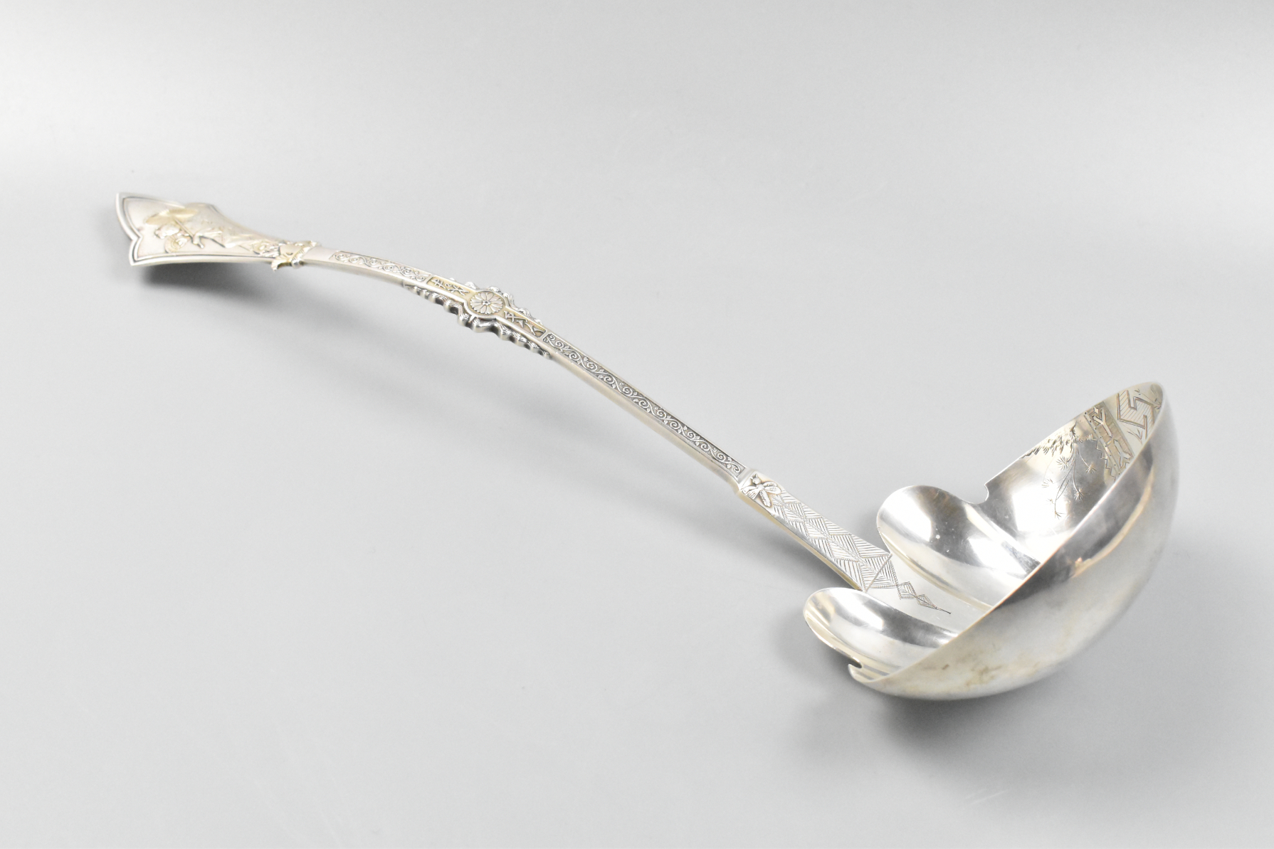 Appraisal: An antique Gorham sterling silver soup spoon Large spoon shaped